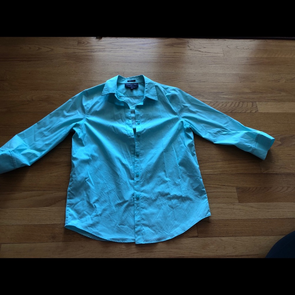 Blue Button Down Top - image 1